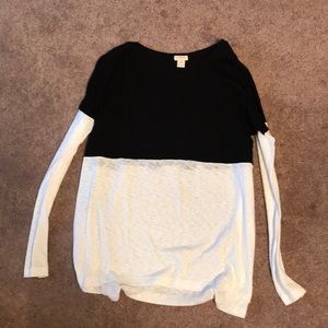 J. Crew Black/White Top